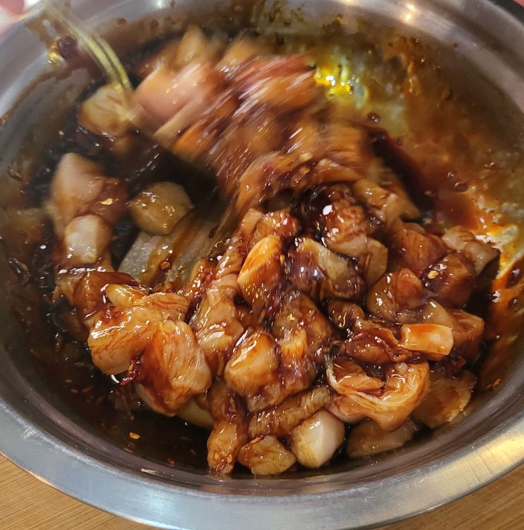 Step 1.5: Marinate the chicken strips