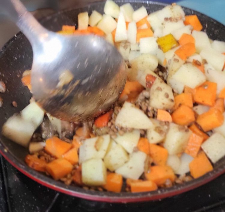 Step 1.1: Heat a medium pot
