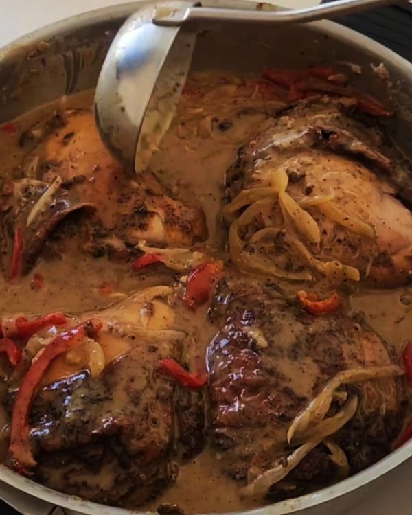 Step 2.2: Add the chicken back into the skillet with the sauce