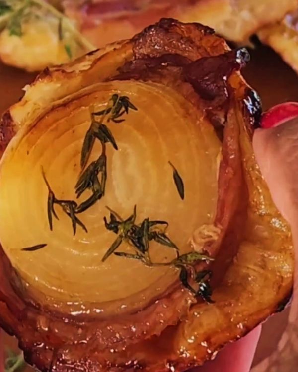 Roasted Onion and Bacon Tarts recipe