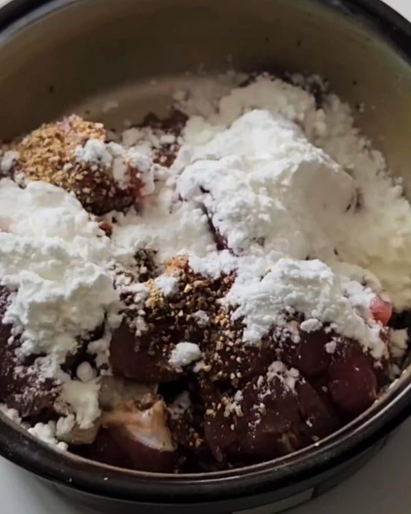 Step 1.1: In a bowl, combine the pork slices with grated ginger, ground white pepper, and light soy sauce