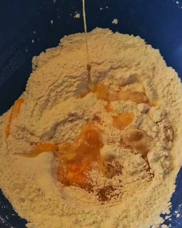 Step 1.1: In a mixing bowl, combine flour, cornstarch, baking powder, salt, and sugar