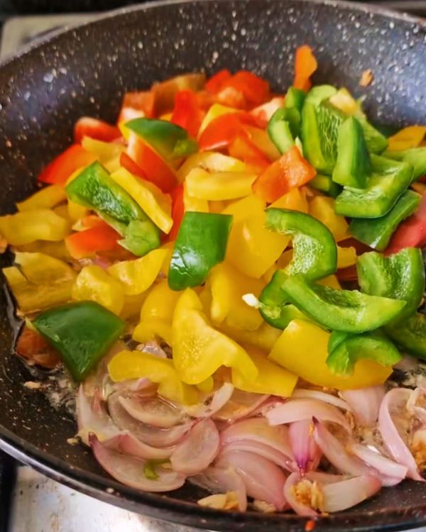 Step 1.1: In the same pan, add a bit more oil if needed