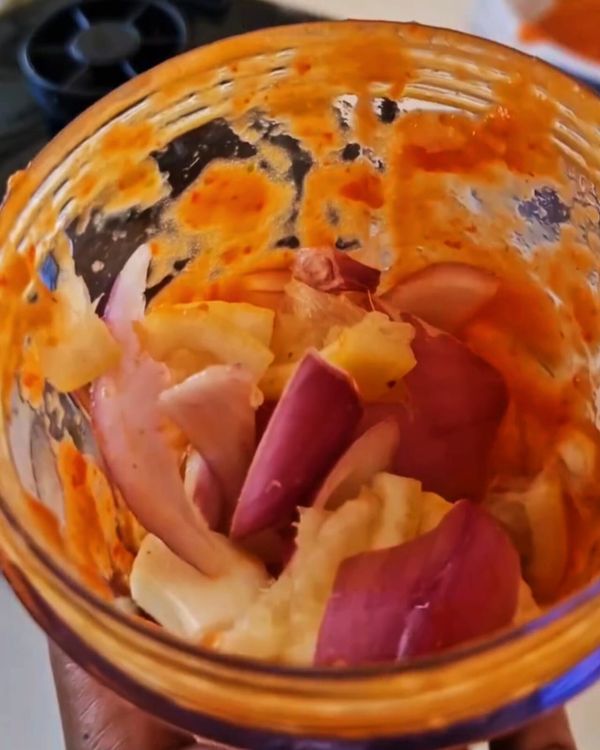 Step 2.1: Combine the ground mixture in a blender and blitz for 2-3 minutes to create a smooth and well-combined paste