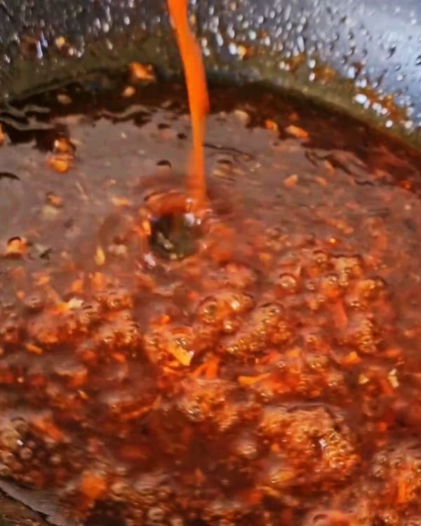 Step 3.1: In a small saucepan over medium heat, combine the sriracha sauce, soy sauce, honey, vegetable oil, water, and lemon juice