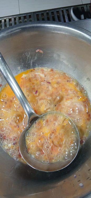 Step 1.1: Whisk the mixture until well combined and airy