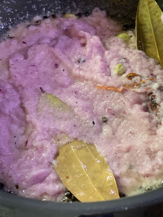 Step 1.1: Add onions and ginger garlic paste and cook (3-4 minutes) until onions are soft and translucent