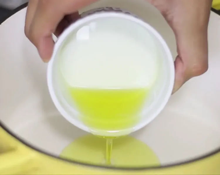 Step 1.1: Add olive oil to a pan on medium heat and let it get hot