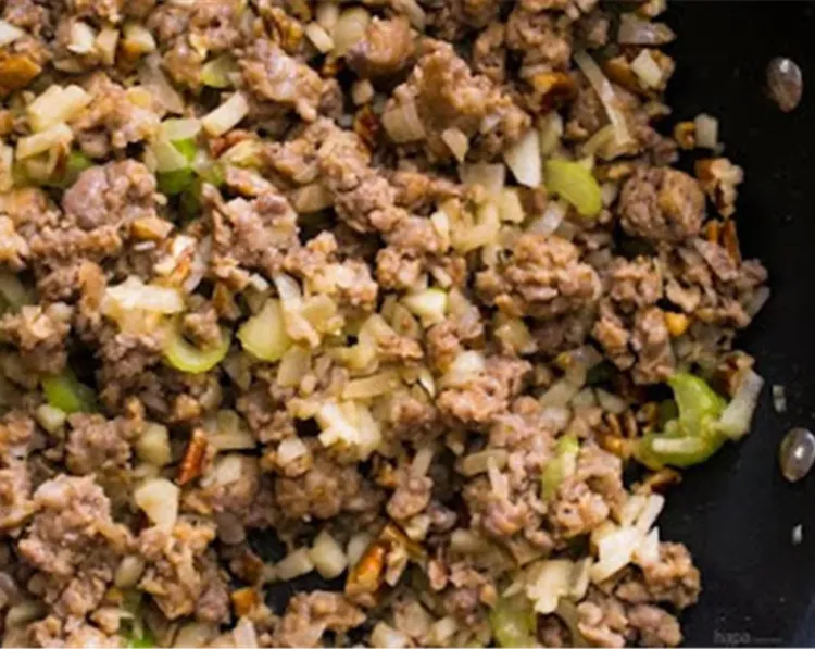 Step 2.1: In a large sauté pan over medium-high heat, add the pork sausage