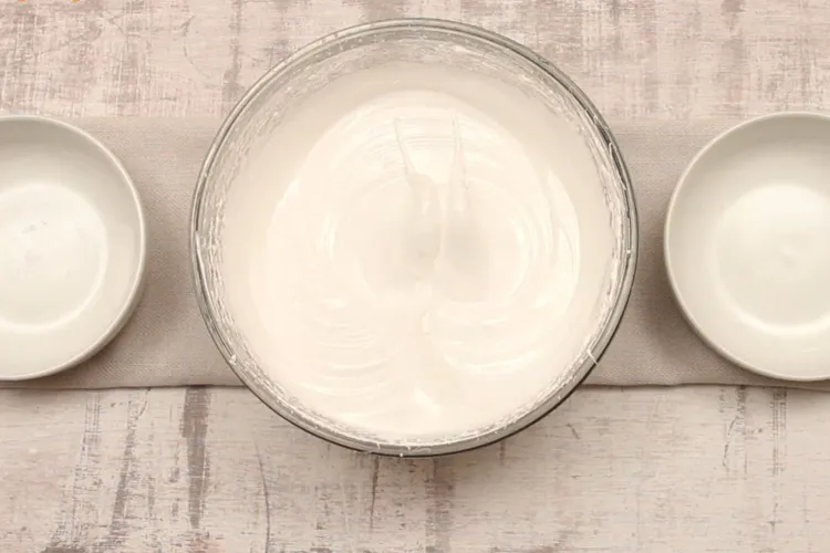 Step 1.1: Beat egg whites until soft peaks form
