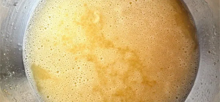 Step 1.1: In a large bowl, whisk together warm water, granulated sugar, canola oil, active dry yeast, one egg, and maple syrup until the yeast dissolves