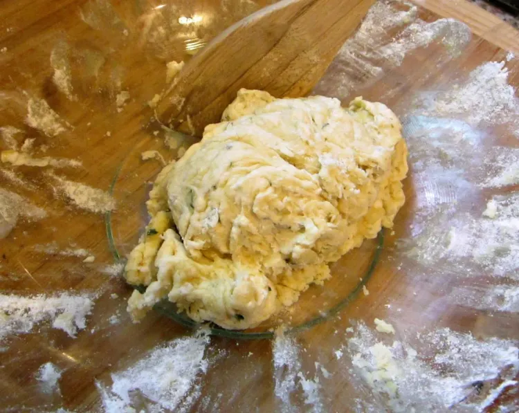 Step 2.1: Divide the dough into 2 pieces