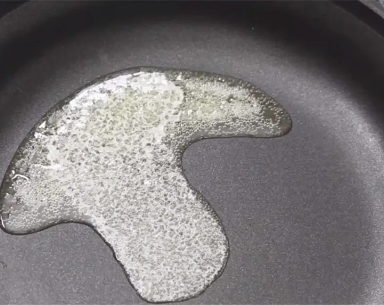 Step 1.1: In a pan, melt the unsalted butter on low heat