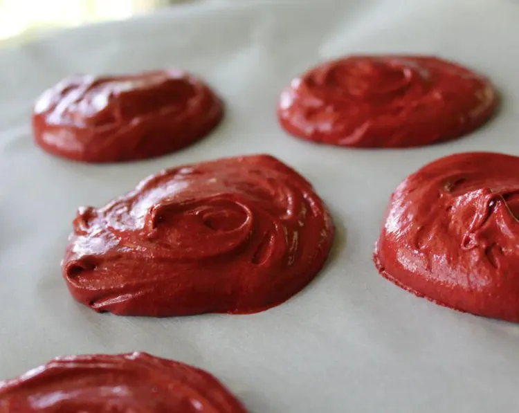 Step 2.1: Using a spoon or scoop, measure even amounts of batter onto the parchment paper
