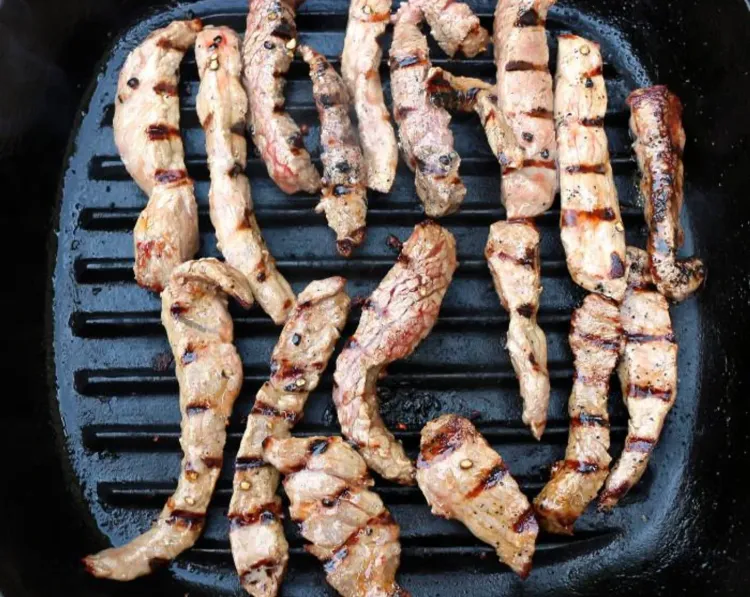 Step 2.1: Grill the steak or cook on a grill pan