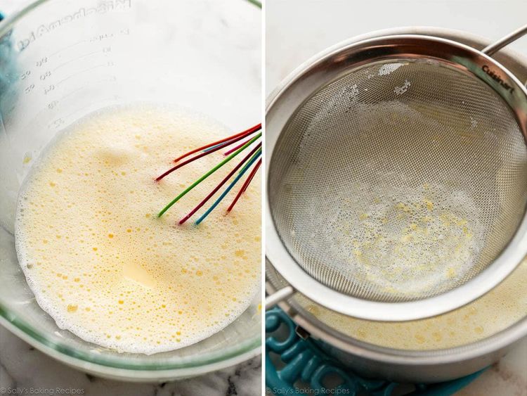 Step 2.1: Stir in the whole eggs and mix until combined