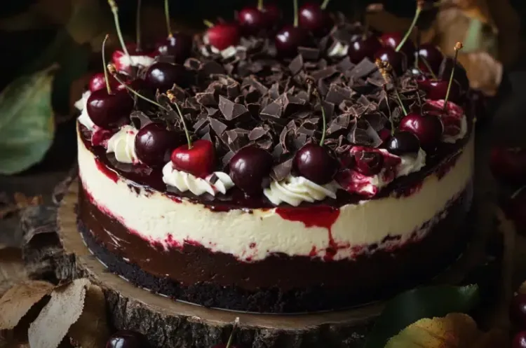 Cherry Cheesecake with Chocolate Crust recipe