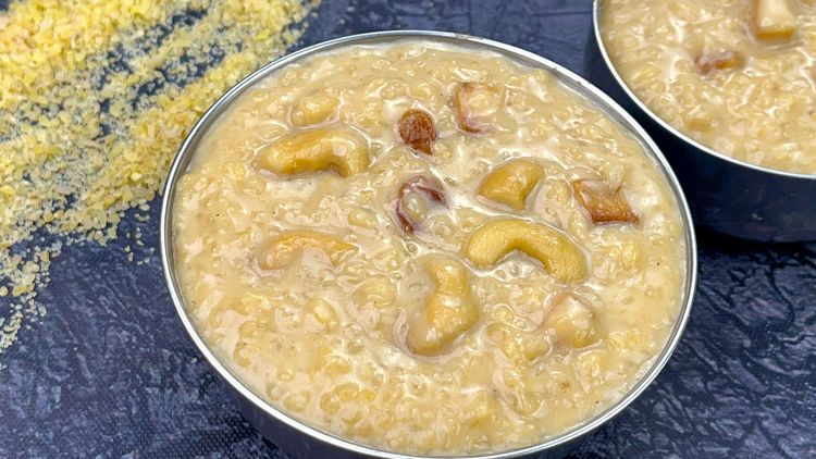 Wheat Rava Moong Dal Payasam recipe