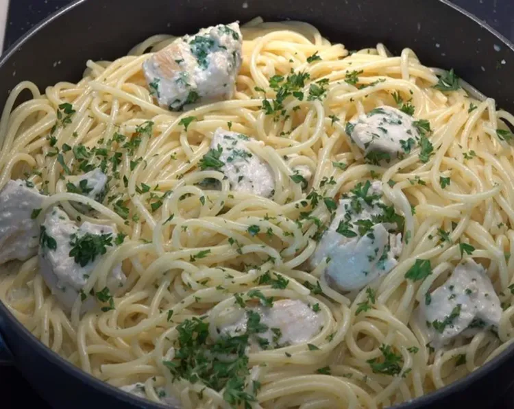 Step 1.1: Add the cooked pasta and mix it with the sauce