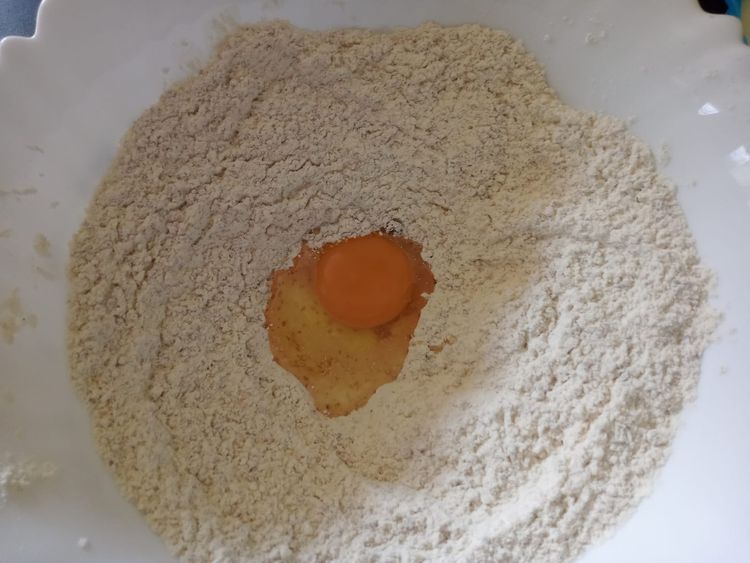Step 1.1: Add in the egg and whisk