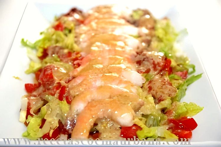 Warm Shrimp and Cheese Salad recipe