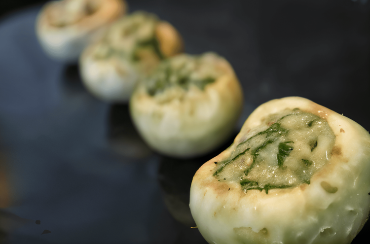 Goat Cheese and Spinach Stuffed Mushrooms recipe