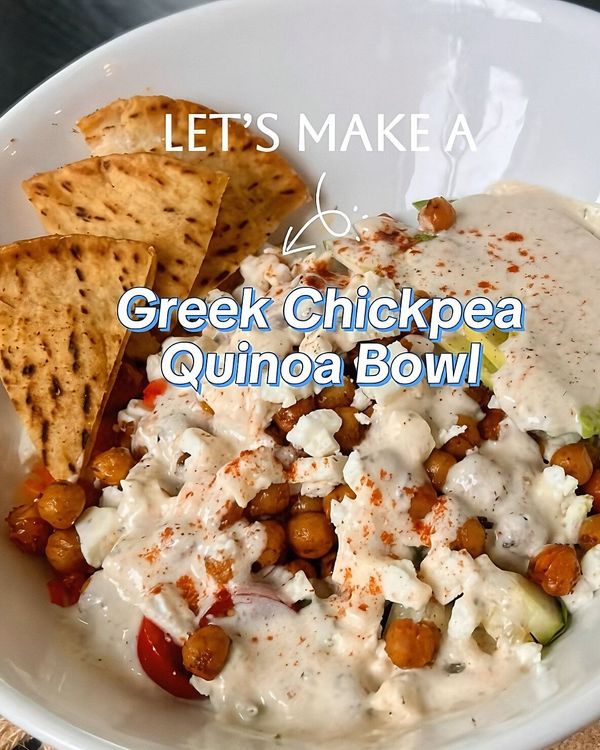 Greek Chickpea Quinoa Bowl recipe