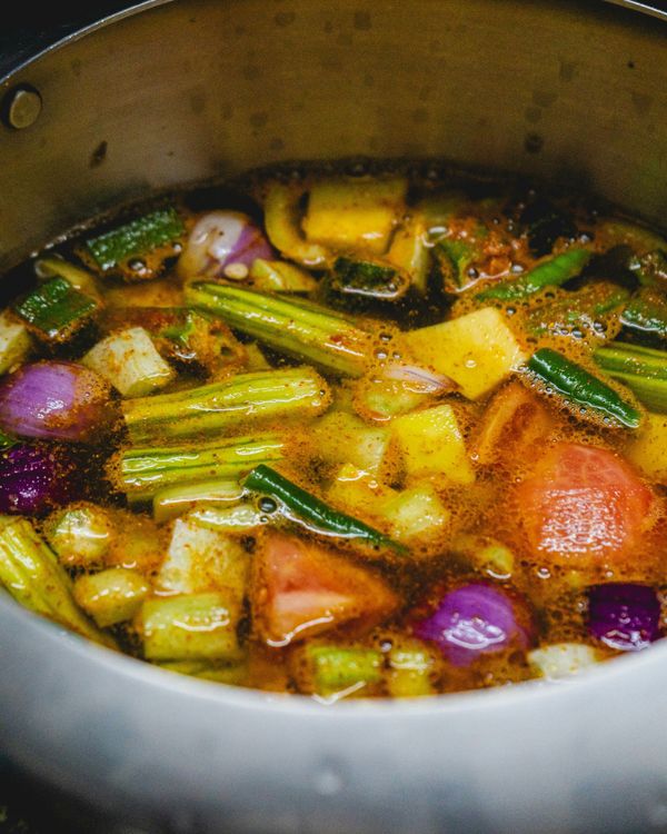 Vegetable Sambar (South Indian Lentil Stew) recipe