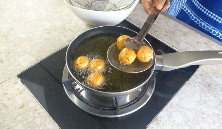 Step 1.1: Deep fry until golden brown