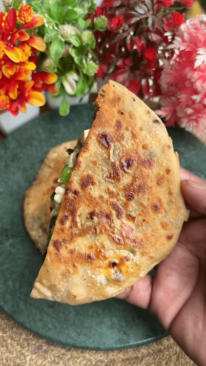 Stuffed Cheesy Roti recipe