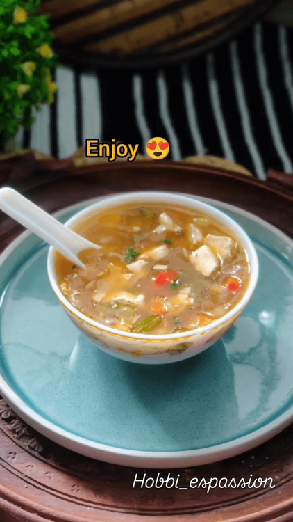 Veg Hot & Sour Soup recipe