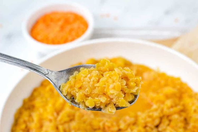 Step 1.1: Then transfer the lentil to a plate and let it cool