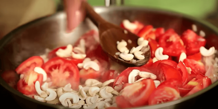 Step 1.1: In the same pan, add onion, oil, and a spoonful of butter