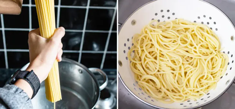 Step 2.1: Cook the spaghetti in boiling, salted water according to the package instructions