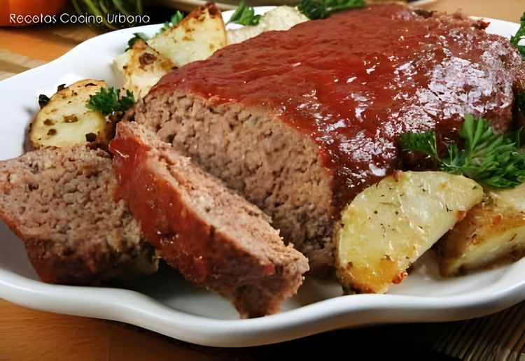 Meatloaf with Rustic Oven-Baked Potatoes recipe