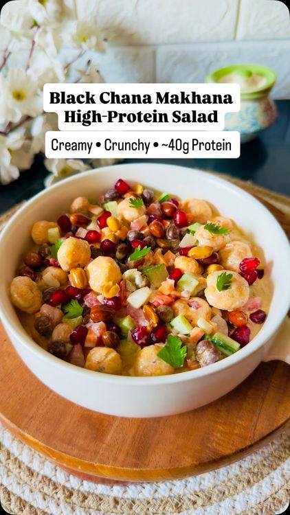 Black Chana Makhana High-Protein Salad recipe