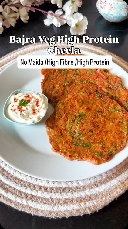 Bajra Veg High-Protein Cheela recipe