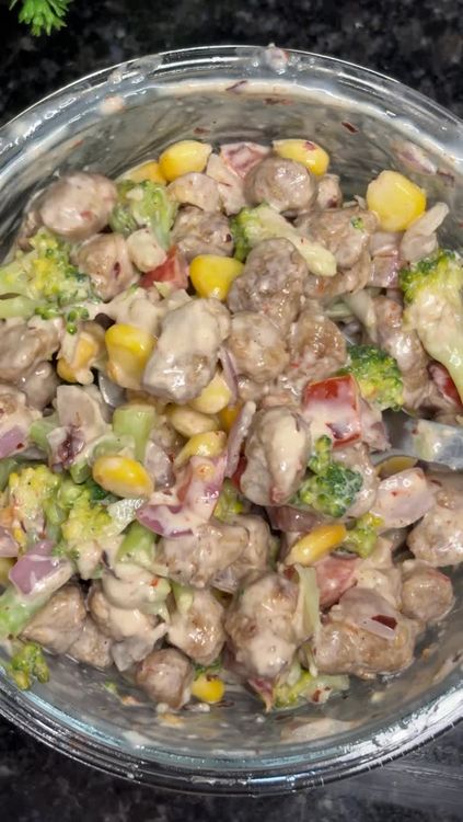 Creamy High Protein Soya Salad recipe