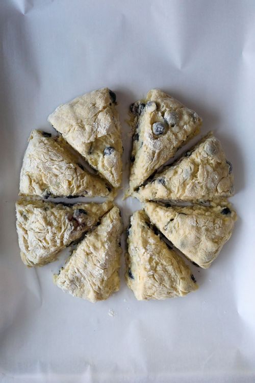Step 1.1: Place the scones on a baking sheet lined with parchment paper or a silicone mat and refrigerate for 30 minutes