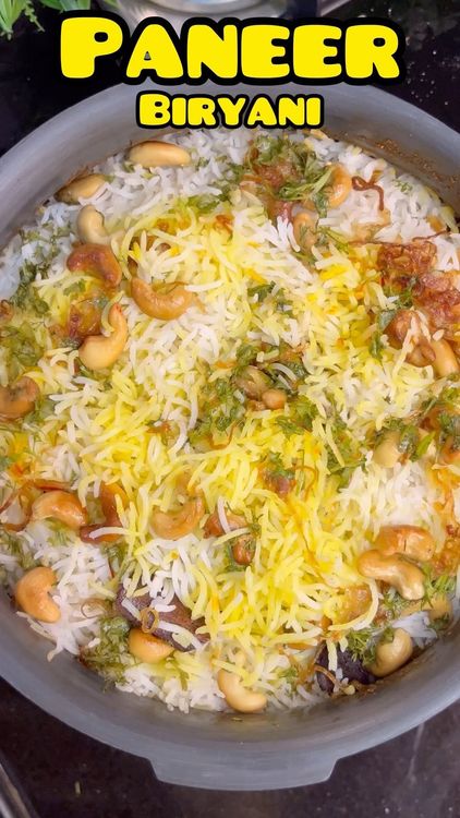 Homemade Paneer Biryani recipe