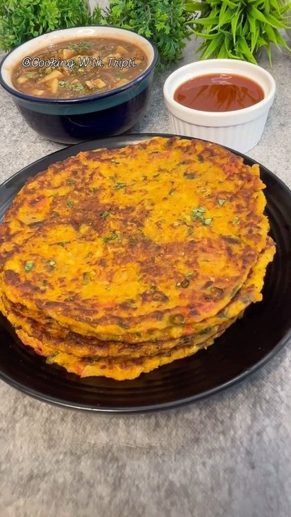 Radish Pancakes with Tamarind Chutney recipe