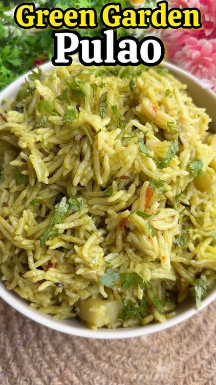 Dil Garden Garden: Green Garden Pulao recipe