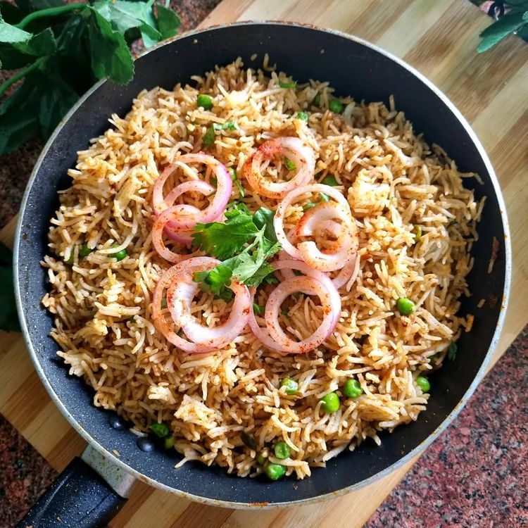 Yummy Pulav from Leftover Rice recipe