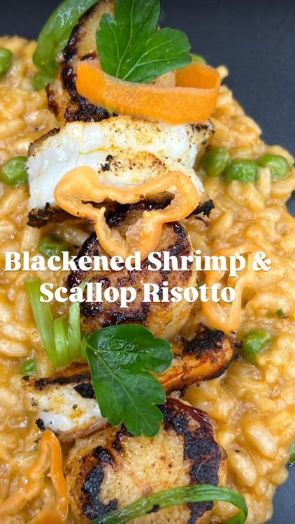 Blackened Shrimp and Scallop Risotto recipe