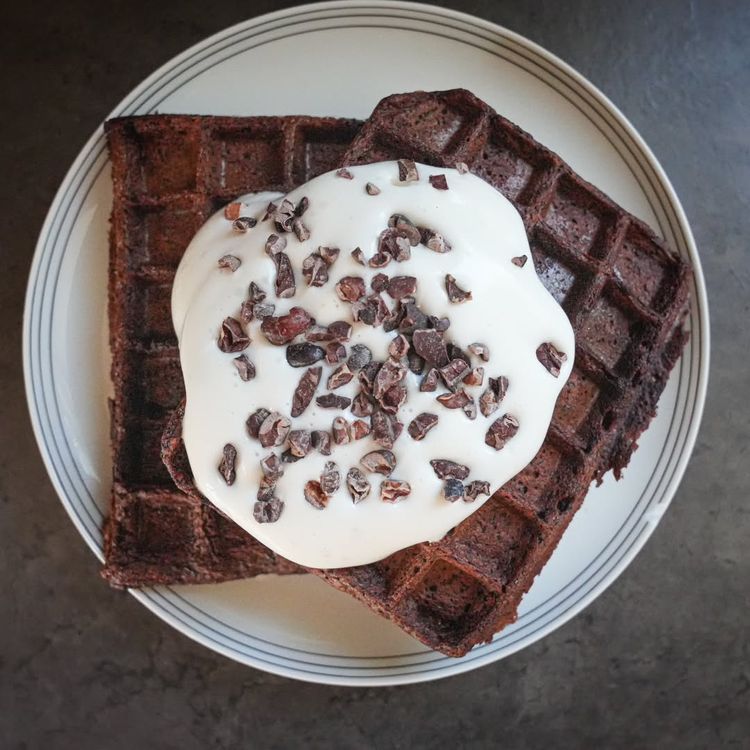 Lentil-Cacao Waffles recipe