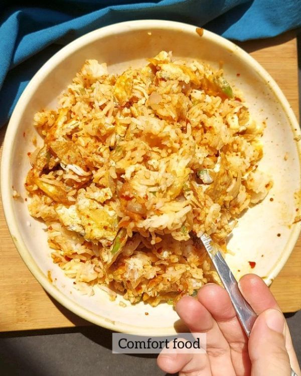 Omelette Rice with Chilli Oil recipe
