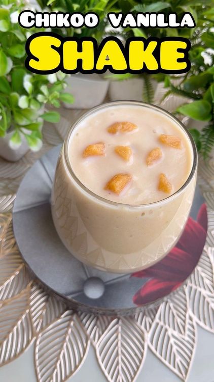 Chikoo Vanilla Milkshake recipe