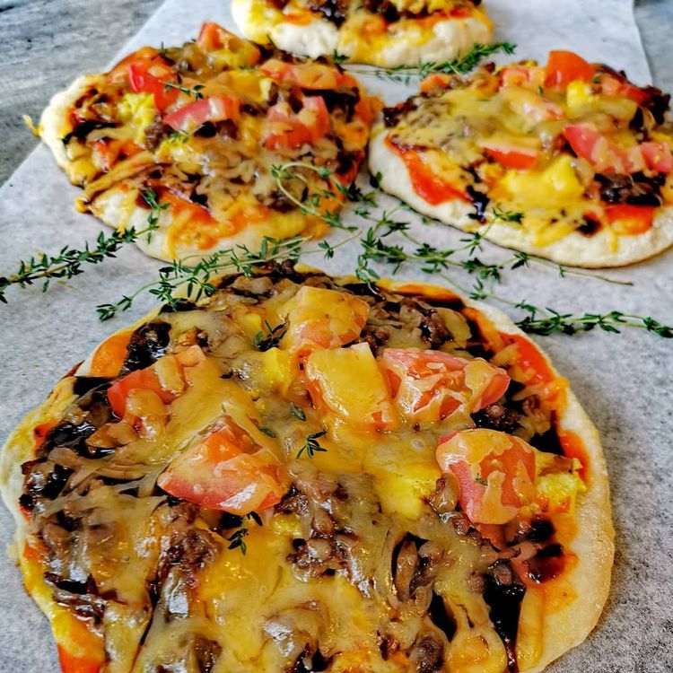 Breakfast Pizza with Leftover Mince and Eggs recipe