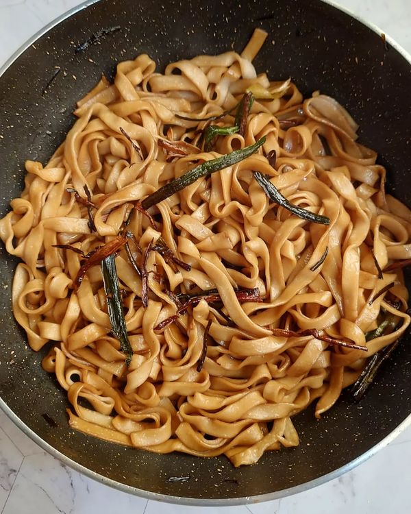 Scallion Oil Noodles, Spicy Soy Noodles, and Spicy Garlic Tuna Spaghetti recipe