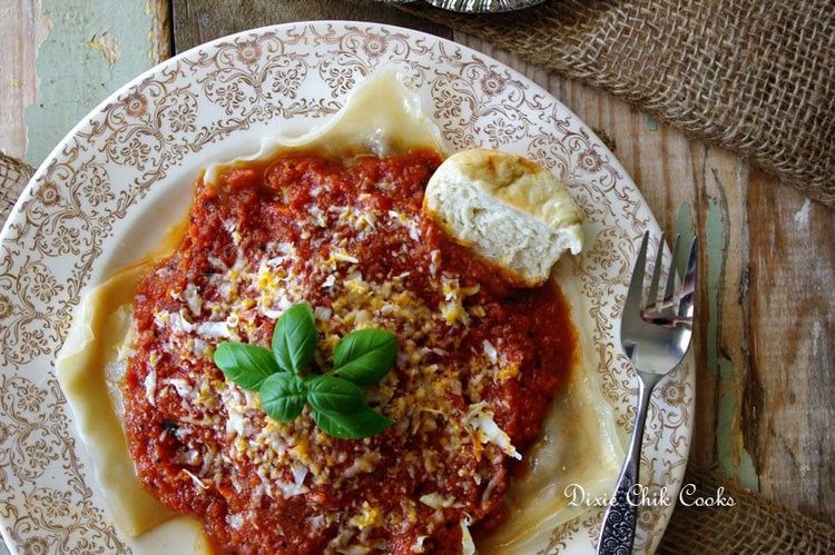 Italian Sausage Ravioli with Butter Sauce recipe